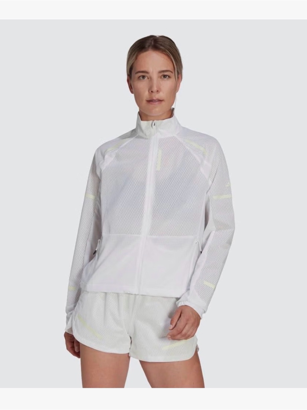 Adds X-City Reflect At Night Mesh Running Jacket- White- women’s size medium